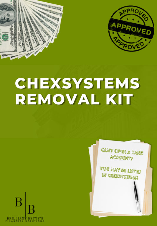 ChexSystems Removal Kit